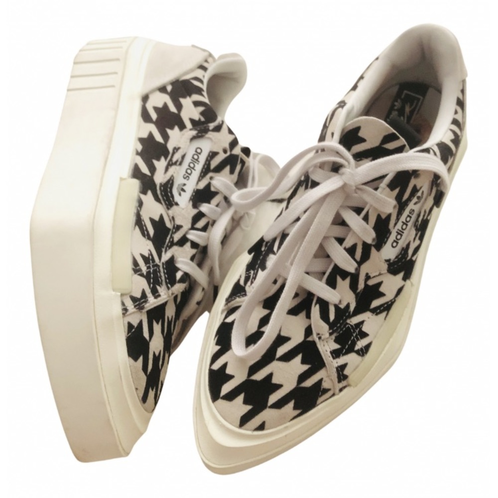 ADIDAS Leather Hypersleek Houndstooth Sneakers